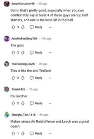 Reddit fan comments